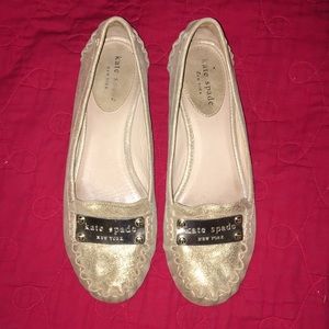Kate Spade Gold Loafer